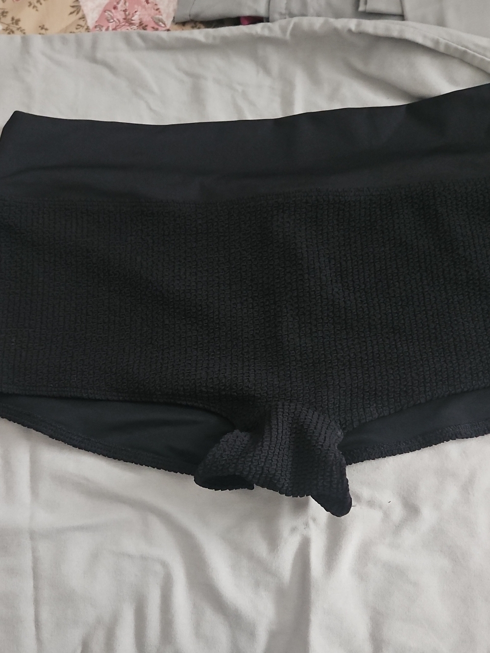 PINK Victoria's Secret Black Textured Bike Shorts